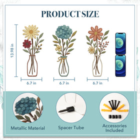CarryWise wall art resists warping and fading thanks to durable iron construction and finish.