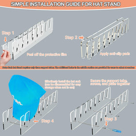 CARUUYI baseball cap display stand ideal for small spaces and RVs or campers.