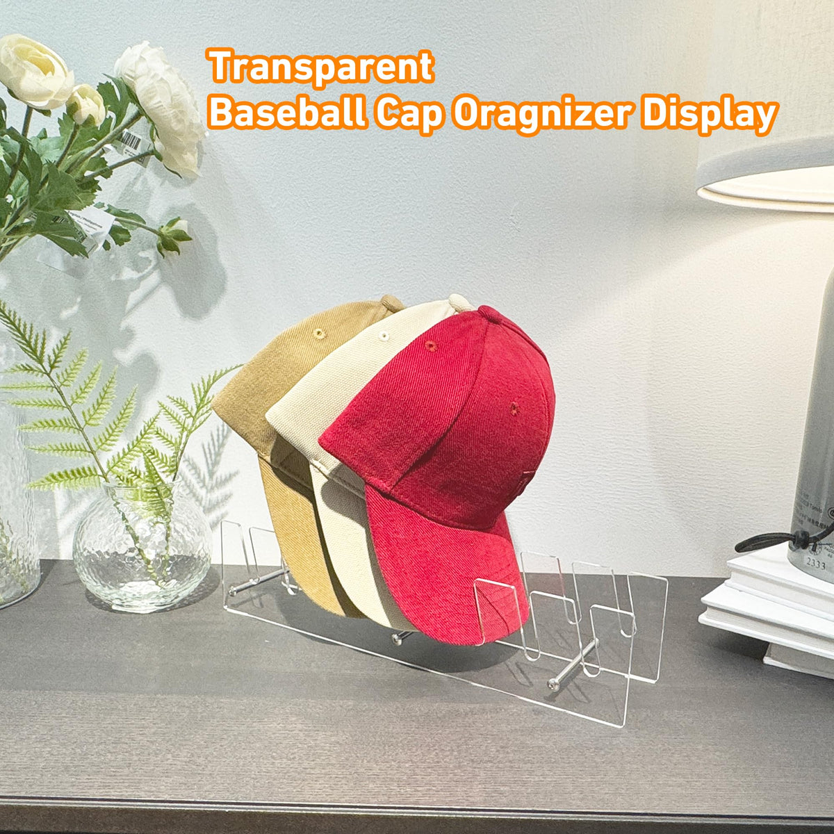 CARUUYI hat rack designed for closets or shelves, saving space and keeping caps in view.