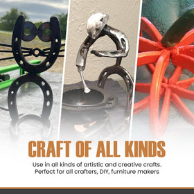 Carvers Olde Iron horseshoes for rustic wedding centerpieces and decor.