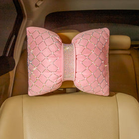 Carwales car-seat pillow bow design adds chic decor and comfort.