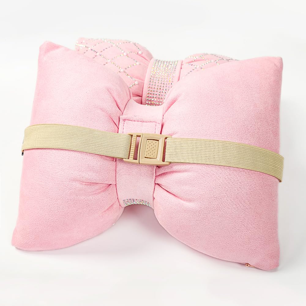 Carwales crystal-decor neck pillow offers elegant sparkle and support.