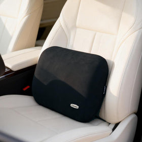 Carwales Emulsion Lumbar Pillow natural latex close-up showing fast rebound support for long drives