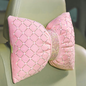 Carwales neck-support pillow bling crystals for in-car comfort.