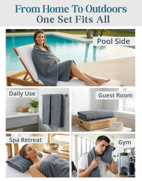 Casa Platino machine-washable towels pictured for easy care