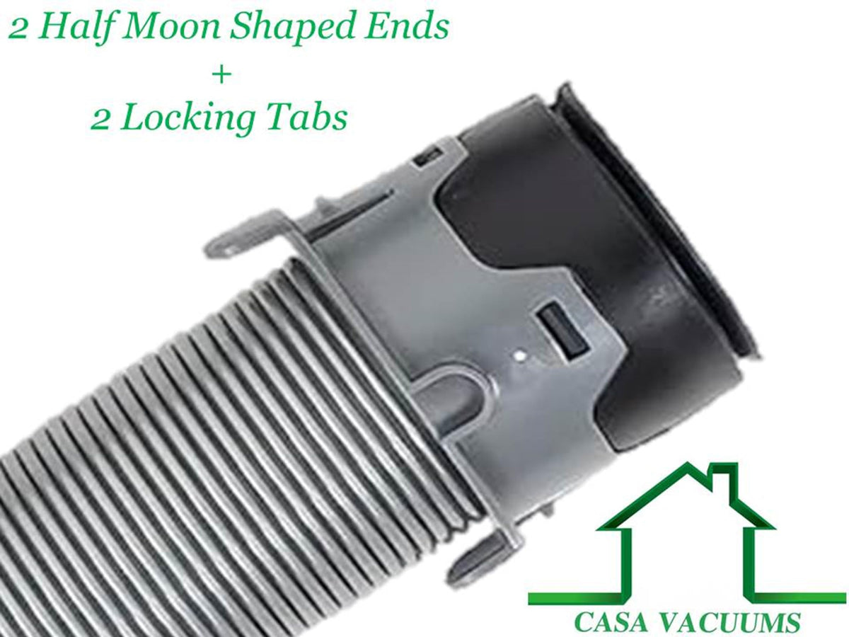 Casa Vacuums durable stretch hose design provides flexible cleaning with minimal sag