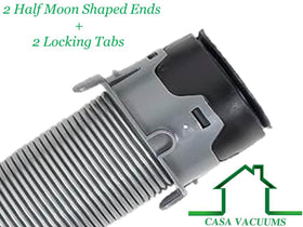 Casa Vacuums durable stretch hose design provides flexible cleaning with minimal sag