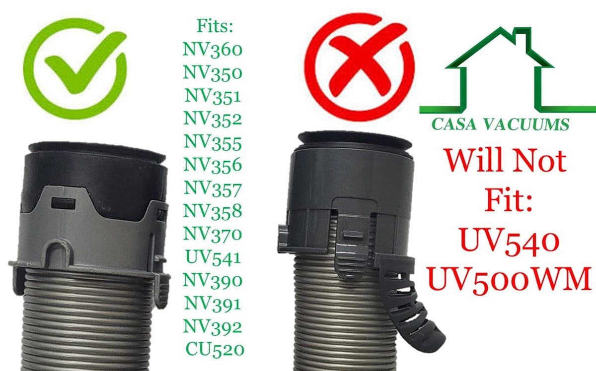 Casa Vacuums extended reach hose enables easier cleaning of tight spots