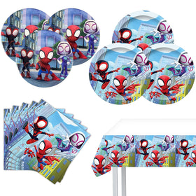 CasaCraze Spidey birthday plates and napkins for a fun, easy-to-clean party setup.