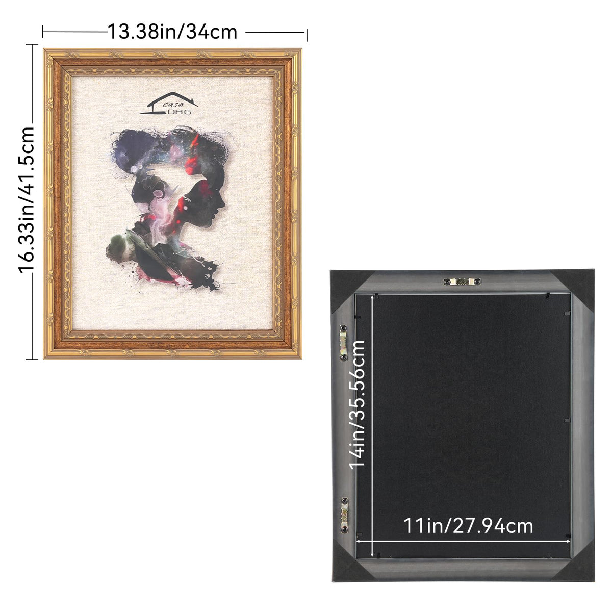 CasaDHG frame easel-ready for vertical or horizontal gallery styling.