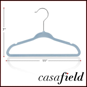 Casafield 11-inch hangers feature notches for straps and a pant bar.