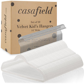 Casafield velvet hangers pant bar grips pants to reduce wrinkles.