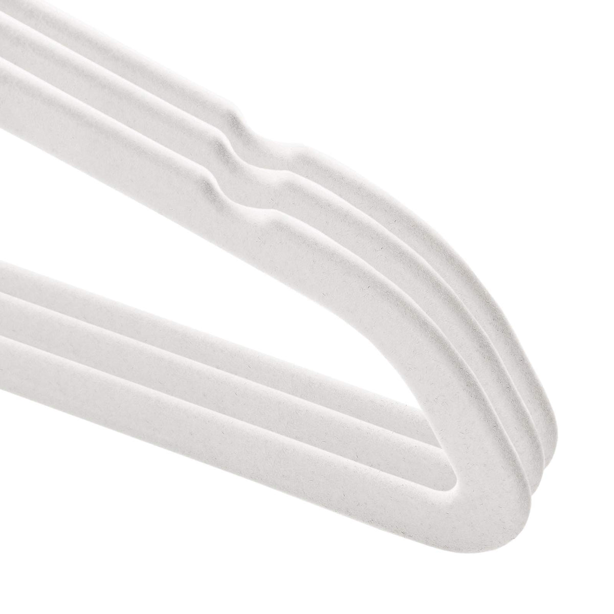 Casafield kid's hangers shoulder notches keep straps in place.