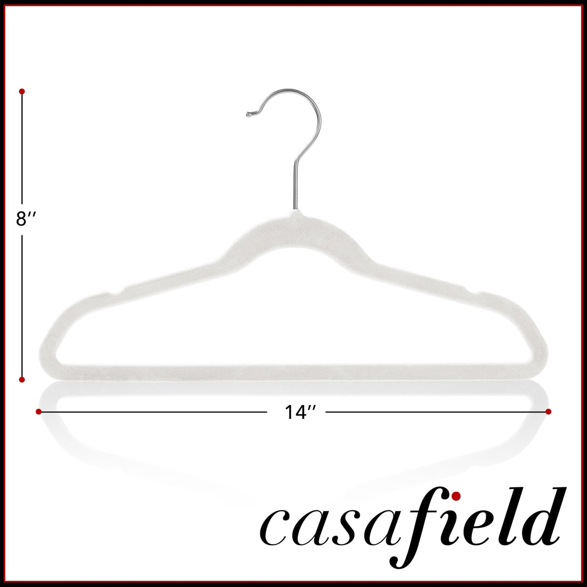 Casafield velvet 14-inch hangers slim design maximizes closet space.