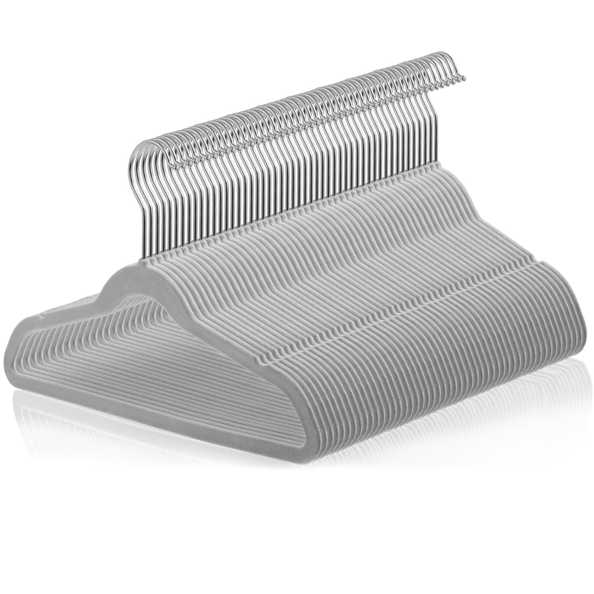 Casafield velvet kid's hangers gray 14inch show durable chrome plated steel construction