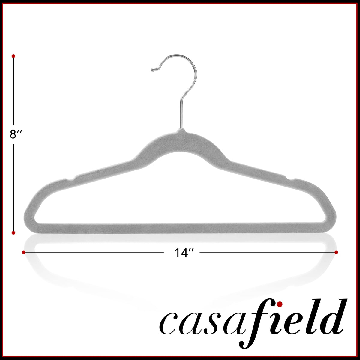 Casafield velvet kid's hangers gray 14inch ideal for daily kids outfits