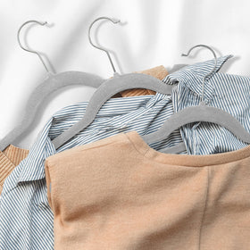 Casafield velvet kid's hangers gray 14inch durable yet lightweight storage solution