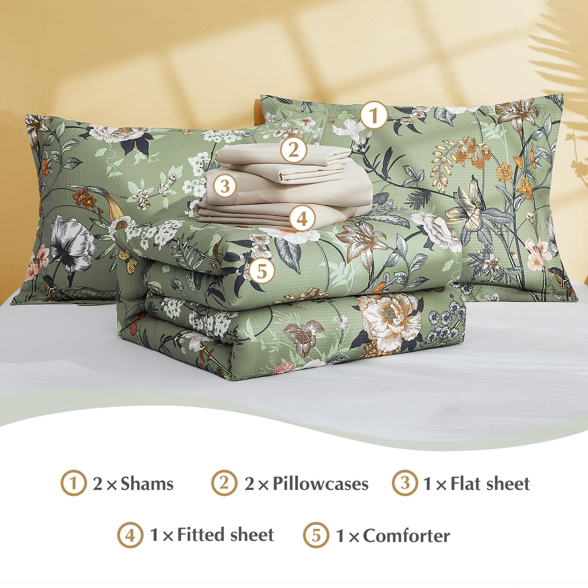 CASAAGUSTO king shams 20x36 completed with the pillowcases for a polished look.