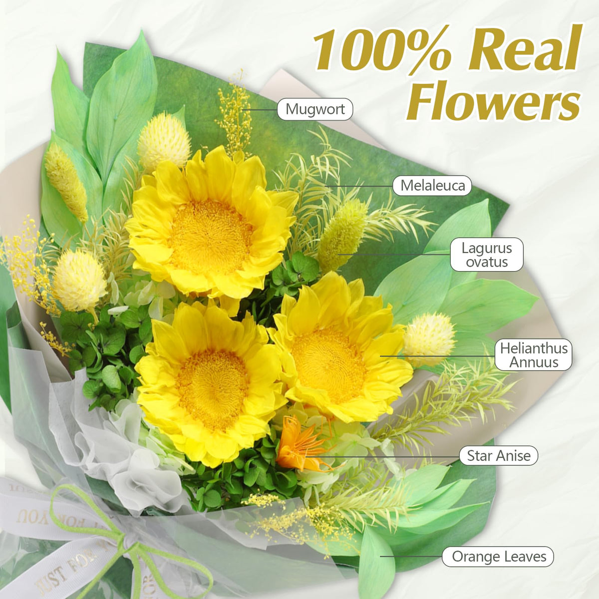 Casaido greeting card and bouquet presented as a ready gift