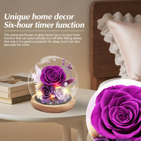 Close-up of Casaido preserved rose highlighting vibrant petals and craftsmanship.