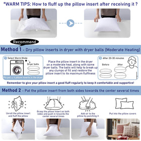 CasaJoy four-pack pillow inserts ready for seasonal refreshes.