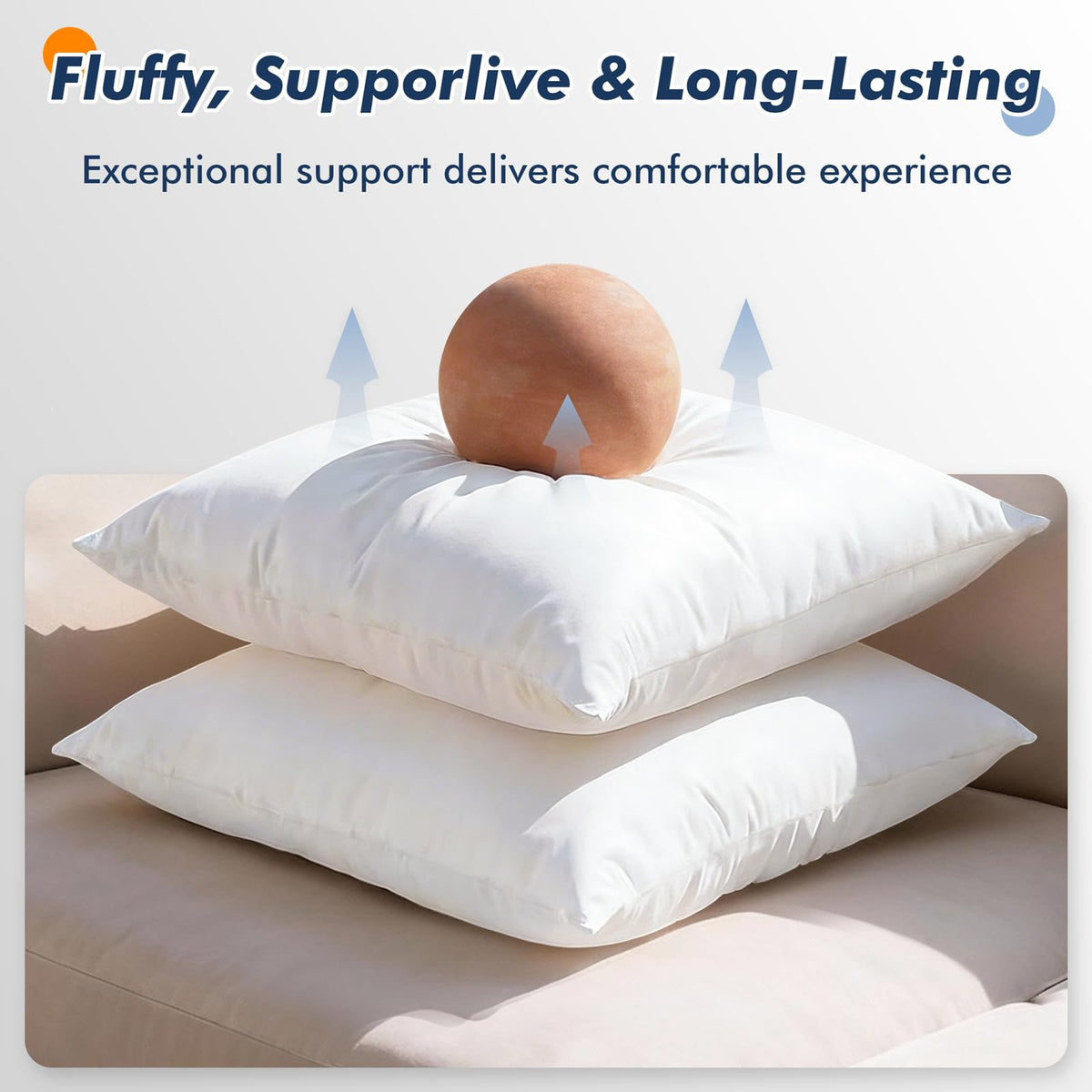 CasaJoy poolside pillow inserts shown for garden seating and weather-ready styling.