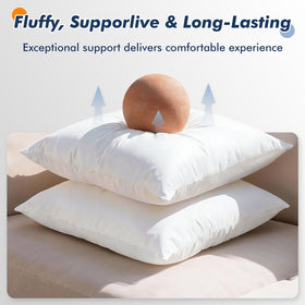 CasaJoy poolside pillow inserts shown for garden seating and weather-ready styling.