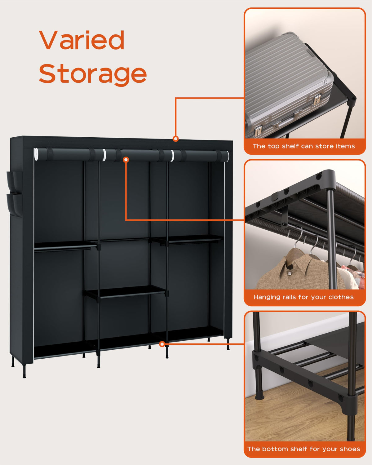 Casamaya closet bottom shelf area for shoes