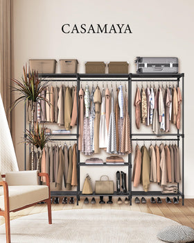 CASAMAYA wardrobe assembly steps shown for quick tool-free setup