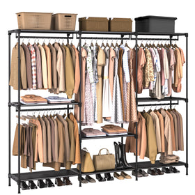 CASAMAYA clothes rack front view for organized daily wardrobe access