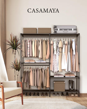 Casamaya wardrobe side view highlighting sturdy frame for daily use