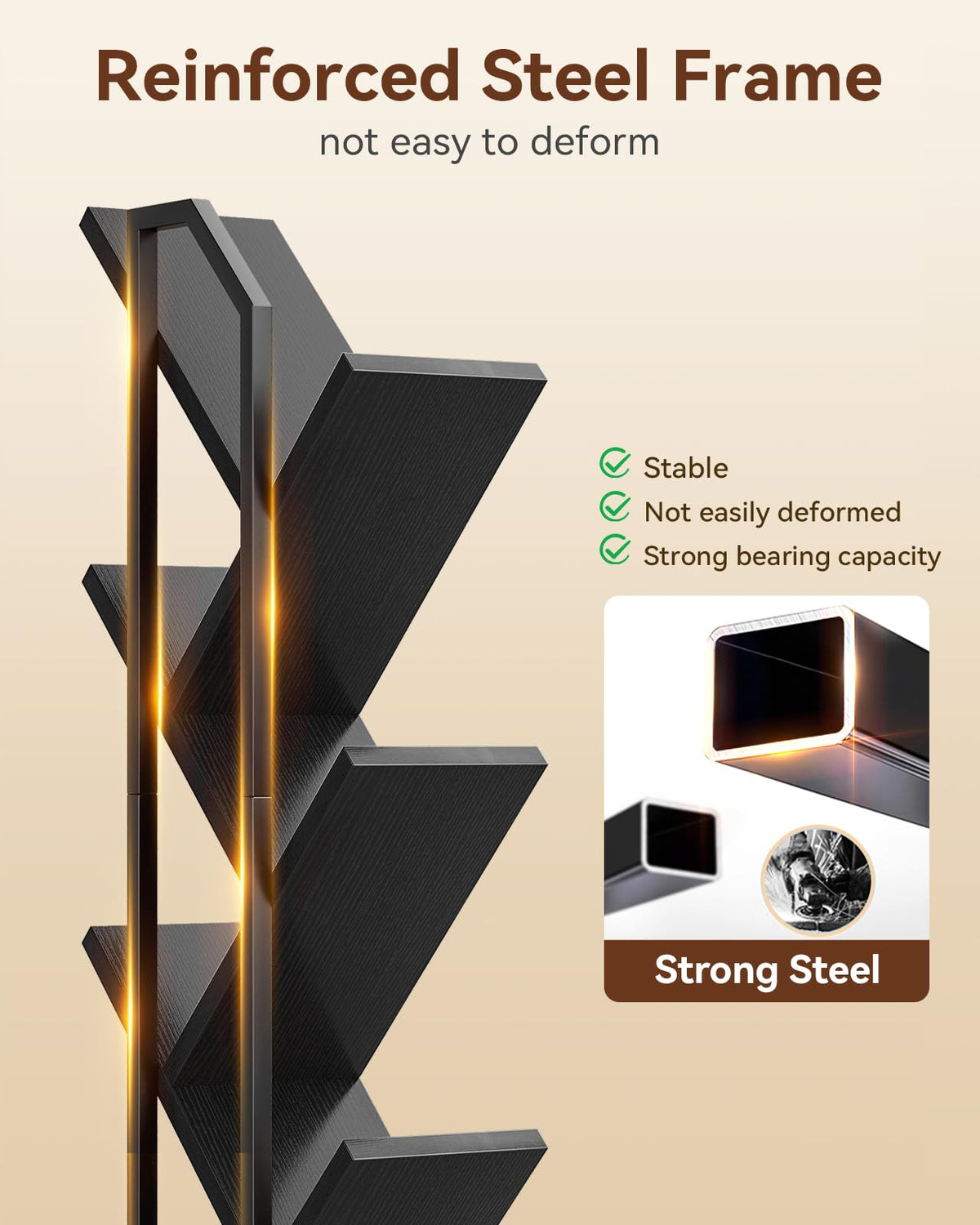 Casaottima sturdy metal frame and MDF construction withstands daily use