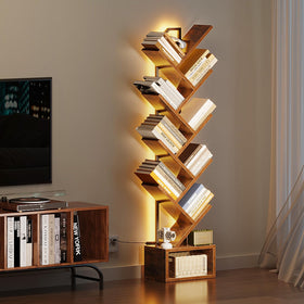 Casaottima tree bookshelf bottom open storage for boxes