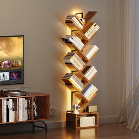 Casaottima tree bookshelf LED modes and brightness settings