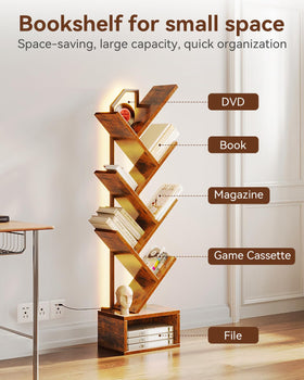 Casaottima six-shelf unit organized for books, magazines, and décor.