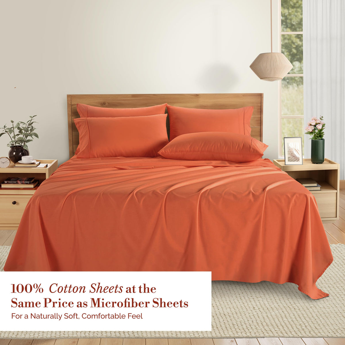 Casa Platino queen flat sheet laid flat at 90 by 104 inches for a neat bed setup.