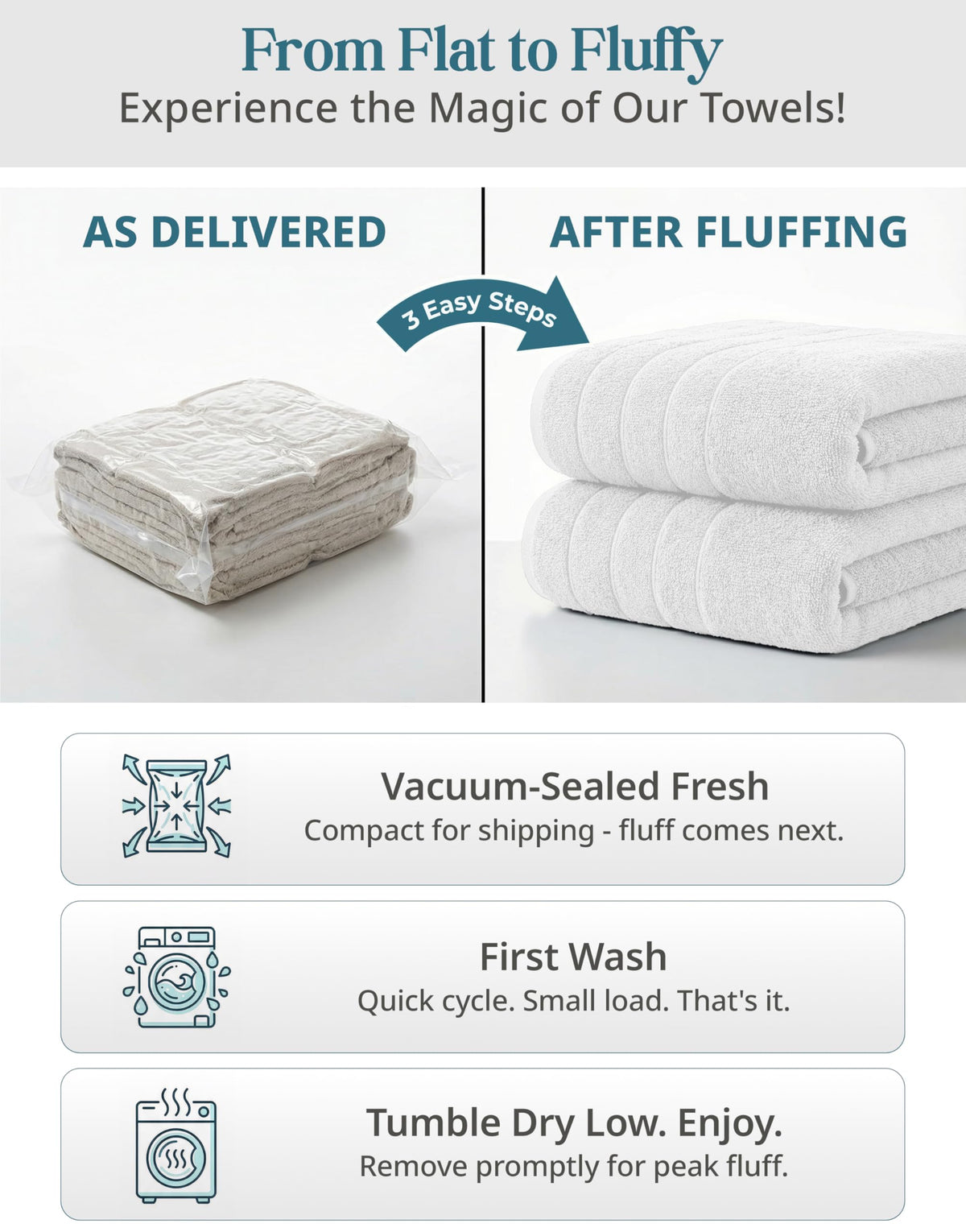 Casa Platino plush, absorbent towels offer spa-like comfort after showers.