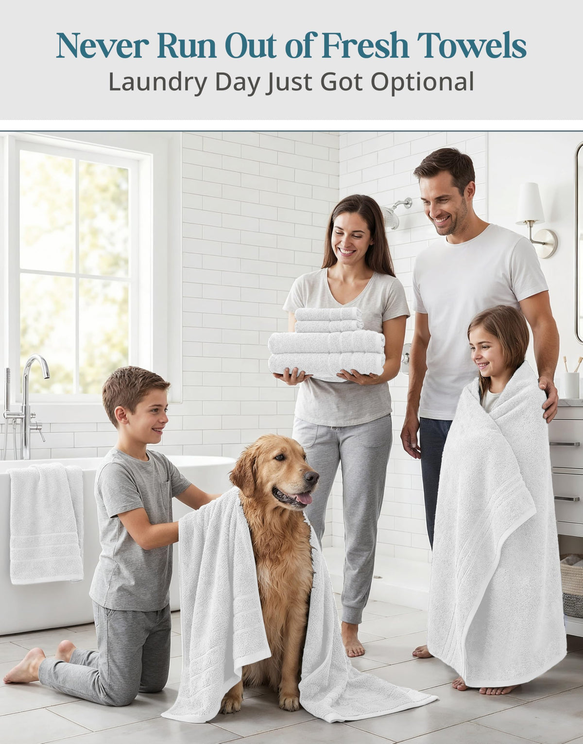 Casa Platino six washcloths 13x13 perfect for face care routines.