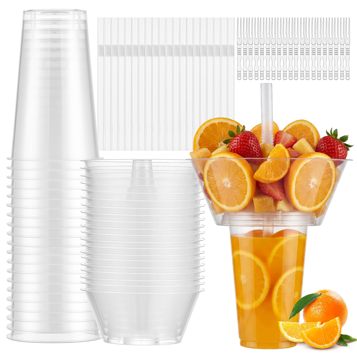 Casarak snack and drink cup with top bowl ready for parties.