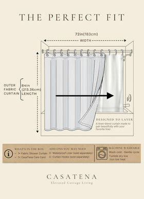 CasaTena Farmhouse curtain remains vibrant when machine washed cold.
