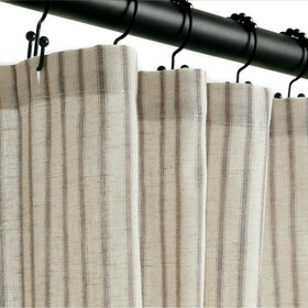 CasaTena Farmhouse striped shower curtain 72x84 elevates rustic bathroom style.