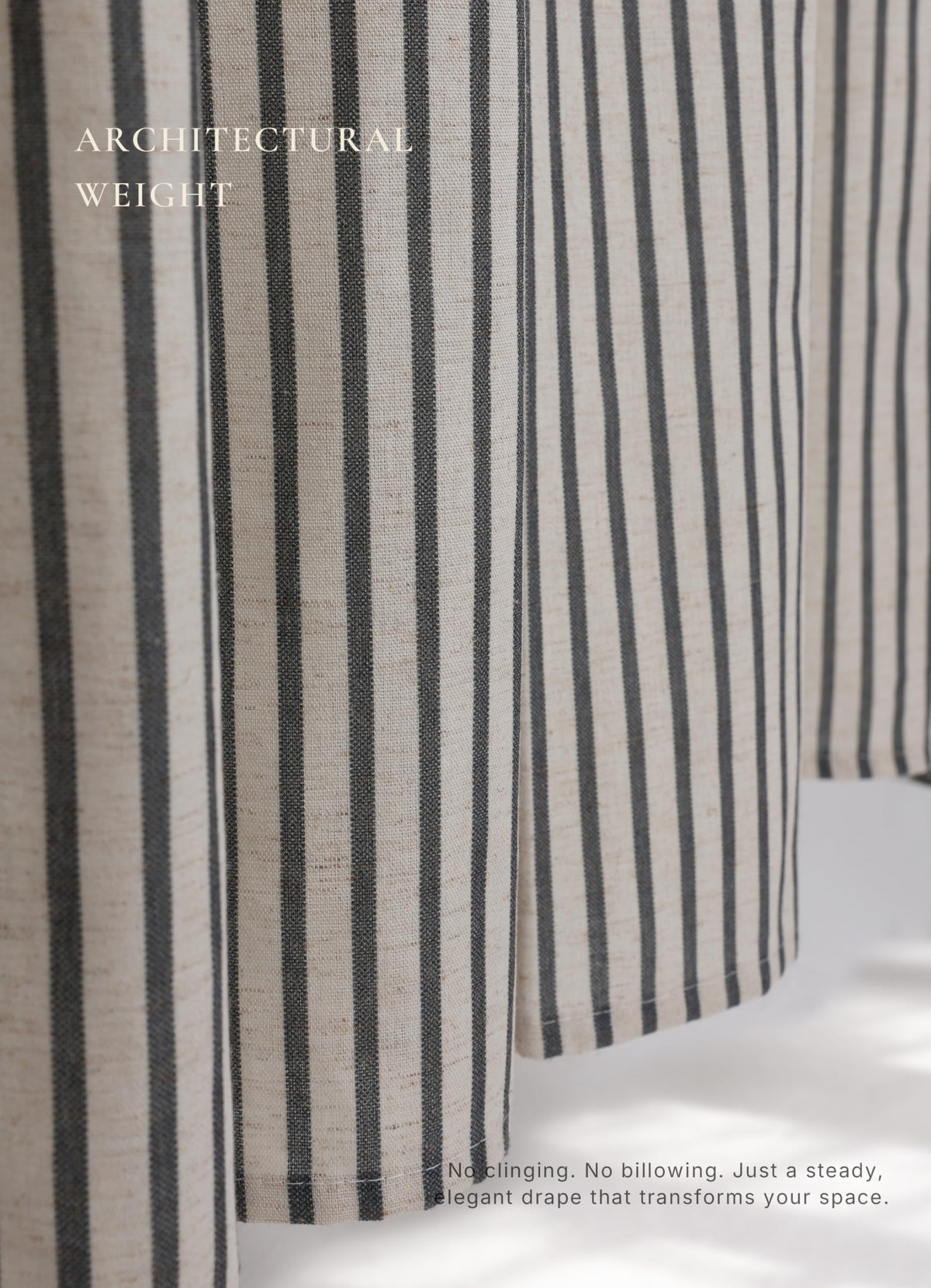 CasaTena farmhouse striped shower curtain size 72x84 demonstrates versatile shower fit.