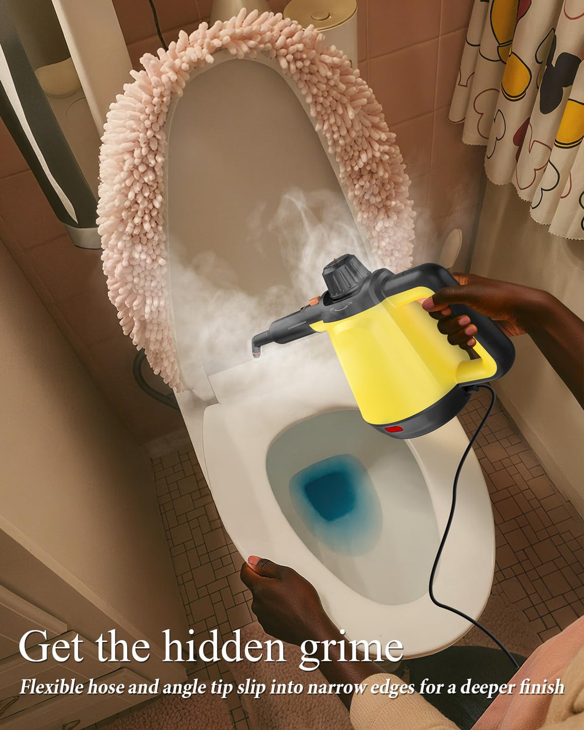 Casavorn 1200W steam cleaner for car detailing, removing dirt safely without chemicals
