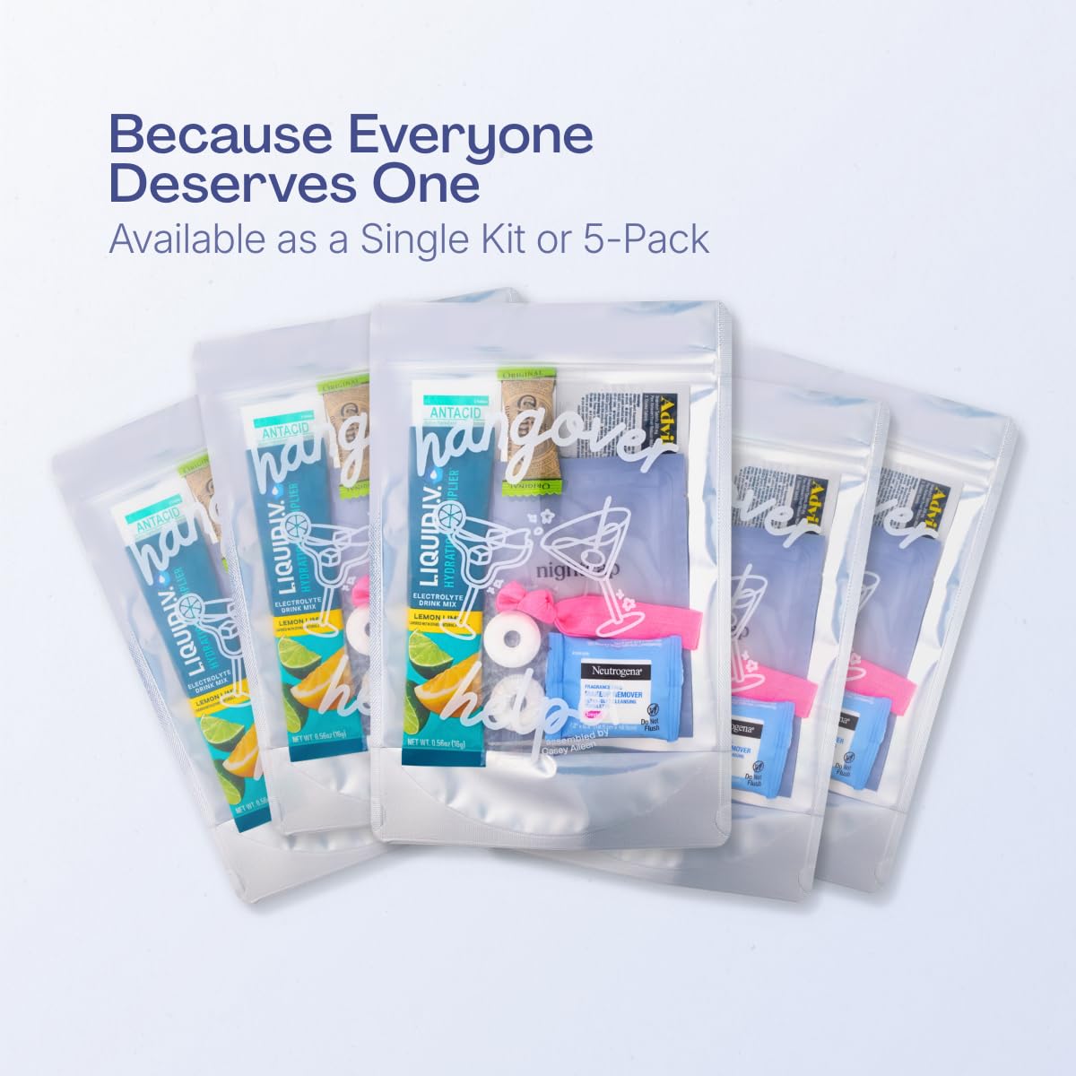 Casey Aileen Hangover Kit front packaging sits ready for gifting at parties