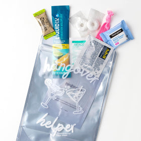 Casey Aileen Hangover Kit gift ready display ideal for wedding or bachelorette setups