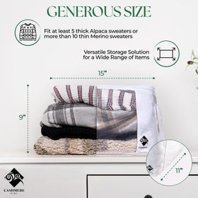 Cashmere Kiwi compact foldable organizer fits in closet shelves.