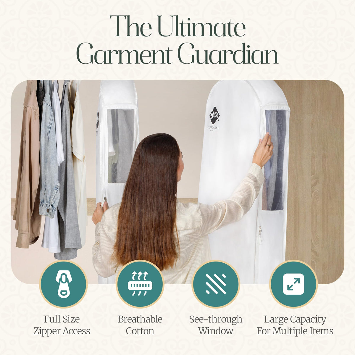 Cashmere Kiwi closet organization idea with clear visibility