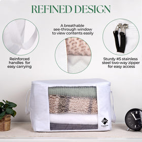 Cashmere Kiwi cedar chips provide natural moth protection for long-term storage.