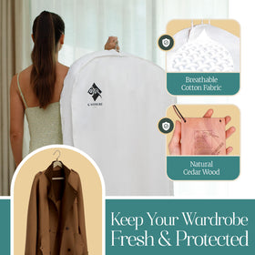 Cashmere Kiwi cedar blocks help keep clothes smelling fresh and moth-free.