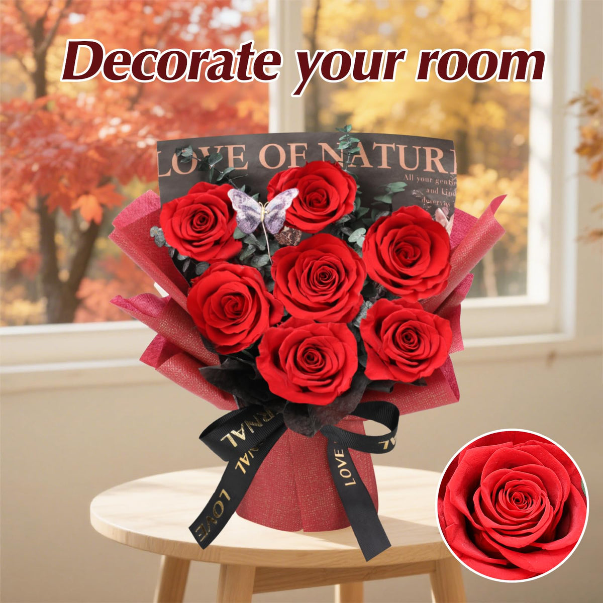 Casaido bouquet in gift box presents an elegant, ready-to-give package